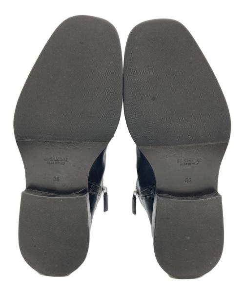 JIL SANDER（ジルサンダー）JIL SANDER (ジルサンダー) フロントパネル ブーツ ブラック サイズ:36の古着・服飾アイテム