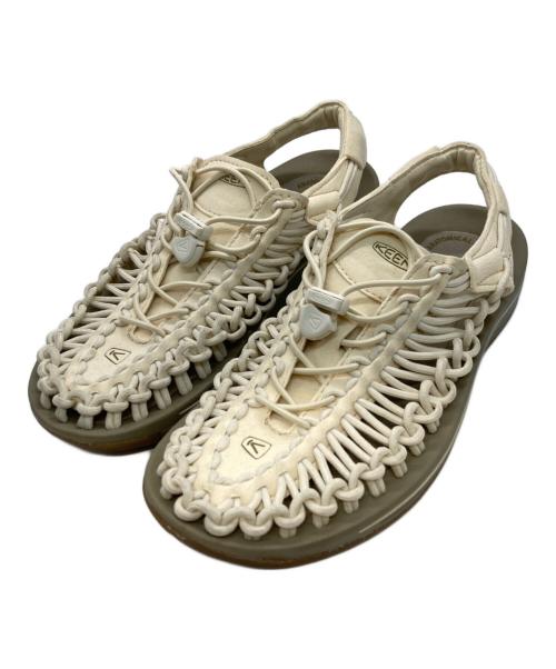 KEEN（キーン）KEEN (キーン) “UNEEK” サンダル ユニーク 編み込み スポーツサンダル ホワイト サイズ:24.5ｃｍの古着・服飾アイテム