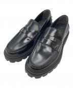 ）の古着「レザーローファー」｜ブラック