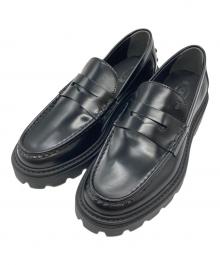 TOD'S（トッズ）の古着「レザーローファー」｜ブラック