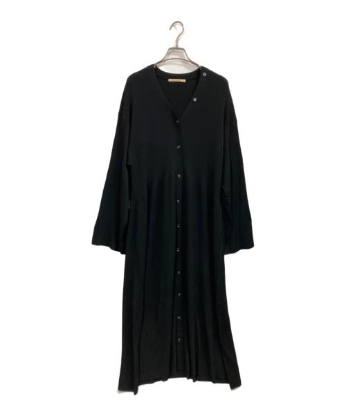 Curensology（カレンソロジー）Curensology (カレンソロジー) リヴィエールニットカーディガンワンピース ブラック サイズ:Fの古着・服飾アイテム
