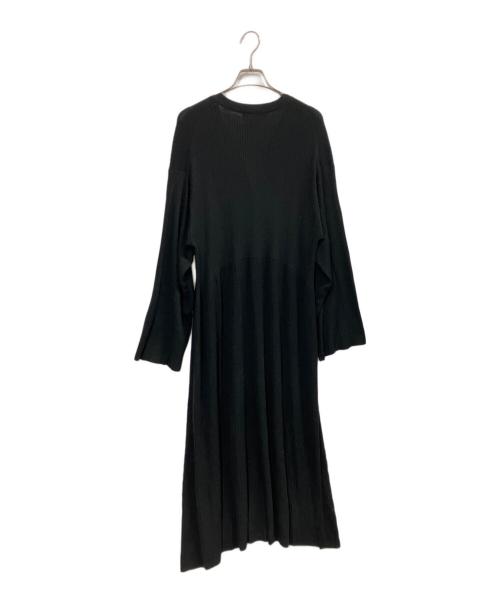 Curensology（カレンソロジー）Curensology (カレンソロジー) リヴィエールニットカーディガンワンピース ブラック サイズ:Fの古着・服飾アイテム