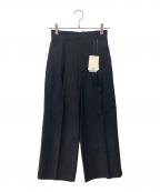 IENAイエナ）の古着「グログラン クロップドパンツ」｜ブラック