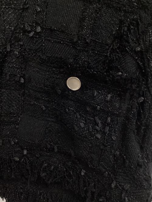 MAISON SPECIAL（メゾンスペシャル）MAISON SPECIAL (メゾンスペシャル) Tweed Short Length Vest ブラック サイズ:FREEの古着・服飾アイテム