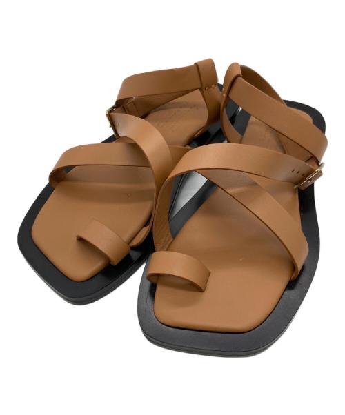 A・EMERY MATTEAU（ストラップサンダル）A・EMERY MATTEAU (ストラップサンダル) Spargi サンダル ブラウン サイズ:36の古着・服飾アイテム