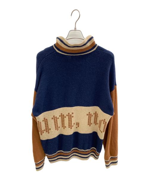 son of the cheese（（サノバチーズ））son of the cheese (（サノバチーズ）) Yeah um no Knit マルチカラー サイズ:Lの古着・服飾アイテム