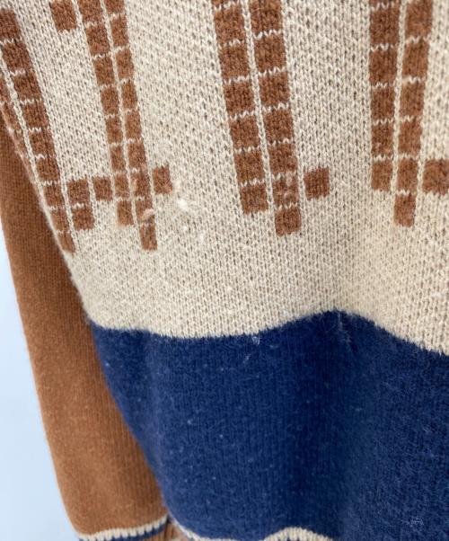 son of the cheese（（サノバチーズ））son of the cheese (（サノバチーズ）) Yeah um no Knit マルチカラー サイズ:Lの古着・服飾アイテム