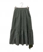 ticcaティッカ）の古着「レースティアードスカート」｜グレー