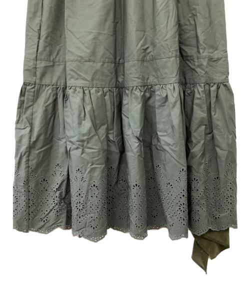 ticca（ティッカ）TICCA (ティッカ) レースティアードスカート グレー サイズ:Freeの古着・服飾アイテム