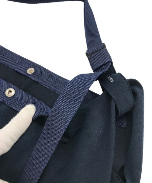 zattu（ザッツ）zattu (ザッツ) マイクロファイバースエード ショッピングバッグ ネイビーの古着・服飾アイテム