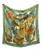 HERMESエルメス）の古着「シルクスカーフ」｜グリーン