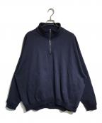 MARKAWAREマーカウェア）の古着「クォータージップ プルオーバー」｜ネイビー