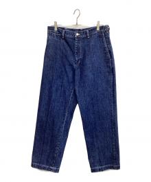 MARKAWARE×JAPAN DENIM（マーカウェア×ジャパンデニム）の古着「DENIM FLAT FRONT TROUSERS 14.5oz」｜インディゴ