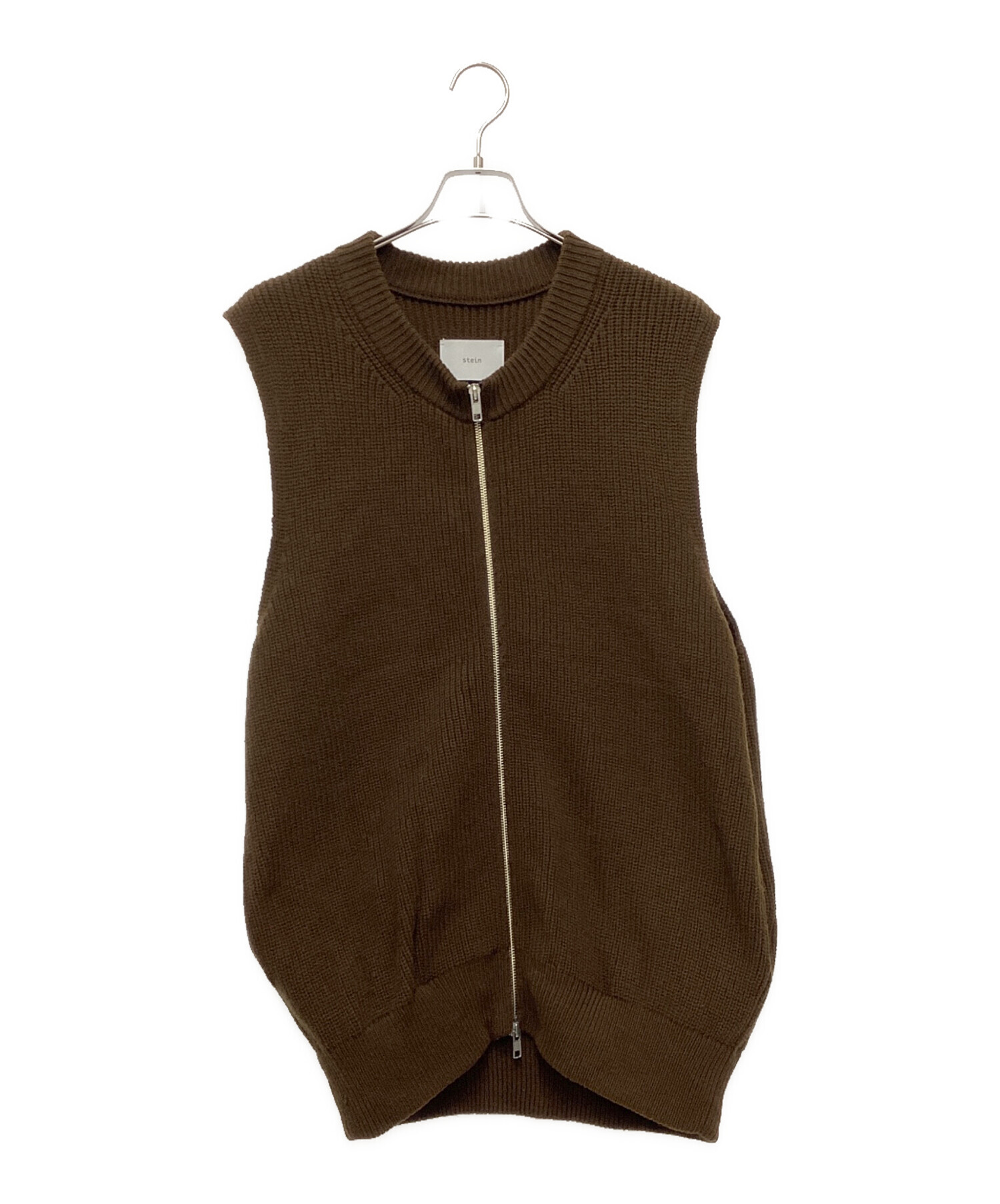 Stein oversized drivers knit zip vest