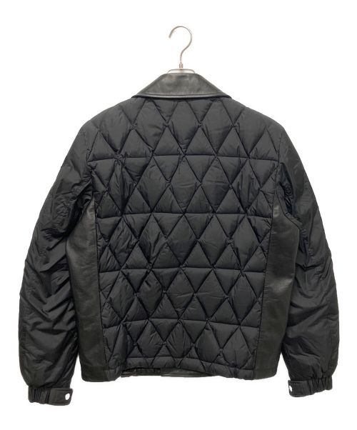 MONCLER（モンクレール）MONCLER (モンクレール) PAVOT/バイカーダウンジャケット ブラック サイズ:4の古着・服飾アイテム