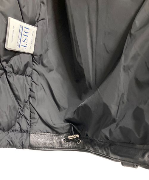 MONCLER（モンクレール）MONCLER (モンクレール) PAVOT/バイカーダウンジャケット ブラック サイズ:4の古着・服飾アイテム