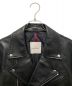 中古・古着 MONCLER (モンクレール) PAVOT/バイカーダウンジャケット ブラック サイズ:4：120000円