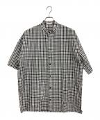 THE RERACSザ リラクス）の古着「BAND COLLAR PLACKET SHORT SLEEVE SHIRTS」｜グレー