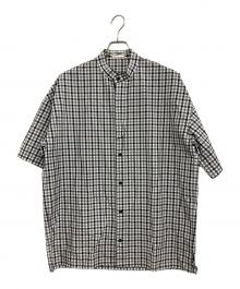 THE RERACS（ザ リラクス）の古着「BAND COLLAR PLACKET SHORT SLEEVE SHIRTS」｜グレー