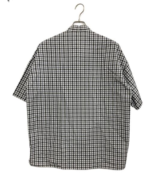 THE RERACS（ザ リラクス）THE RERACS (ザ リラクス) BAND COLLAR PLACKET SHORT SLEEVE SHIRTS グレー サイズ:48の古着・服飾アイテム