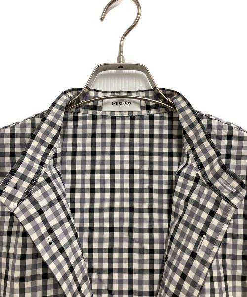 THE RERACS（ザ リラクス）THE RERACS (ザ リラクス) BAND COLLAR PLACKET SHORT SLEEVE SHIRTS グレー サイズ:48の古着・服飾アイテム