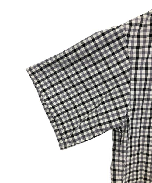 THE RERACS（ザ リラクス）THE RERACS (ザ リラクス) BAND COLLAR PLACKET SHORT SLEEVE SHIRTS グレー サイズ:48の古着・服飾アイテム