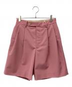 AURALEEオーラリー）の古着「WOOL MAX CANVAS SHORTS」｜ピンク