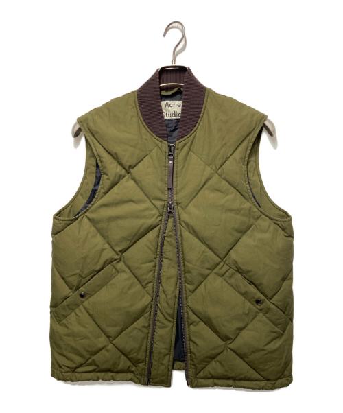 Acne studios（アクネ ストゥディオス）Acne studios (アクネ ストゥディオス) キルティングダウンベスト カーキ サイズ:46の古着・服飾アイテム