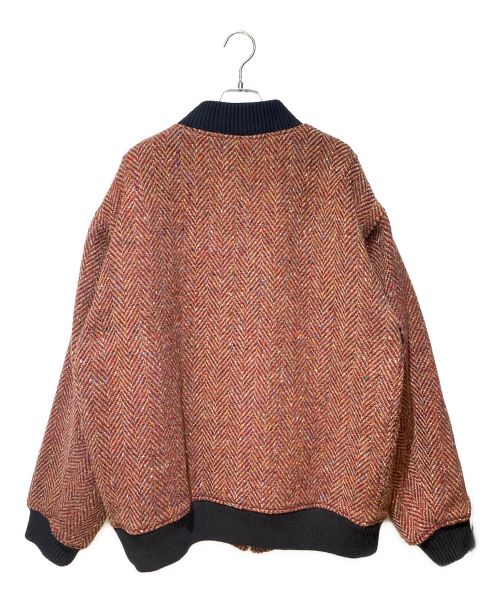 MARNI（マルニ）MARNI (マルニ) Herringbone Tweed Blouson（ヘリンボーンツイードブルゾン） レッド サイズ:50の古着・服飾アイテム