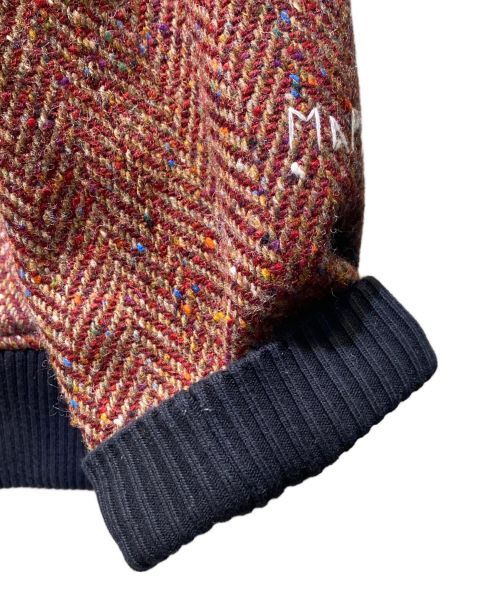 MARNI（マルニ）MARNI (マルニ) Herringbone Tweed Blouson（ヘリンボーンツイードブルゾン） レッド サイズ:50の古着・服飾アイテム