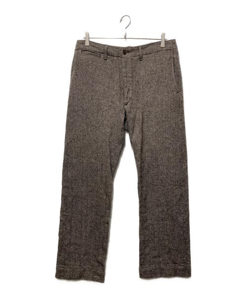 RRL（ダブルアールエル）RRL (ダブルアールエル) ヘリンボーンパンツ ブラウン サイズ:32×32の古着・服飾アイテム