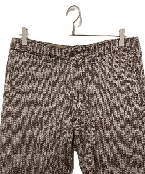 RRL（ダブルアールエル）RRL (ダブルアールエル) ヘリンボーンパンツ ブラウン サイズ:32×32の古着・服飾アイテム