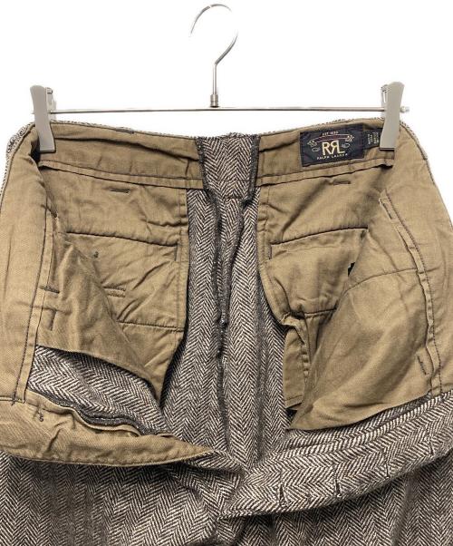 RRL（ダブルアールエル）RRL (ダブルアールエル) ヘリンボーンパンツ ブラウン サイズ:32×32の古着・服飾アイテム