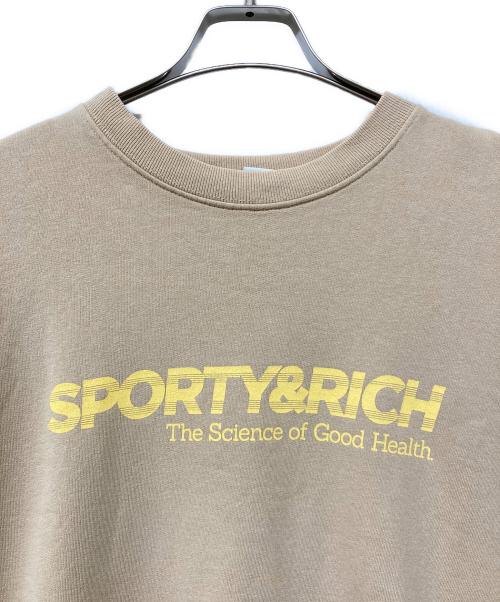 Sporty & Rich（スポーティーアンドリッチ）Sporty & Rich (スポーティーアンドリッチ) プリントスウェット ベージュ サイズ:Lの古着・服飾アイテム