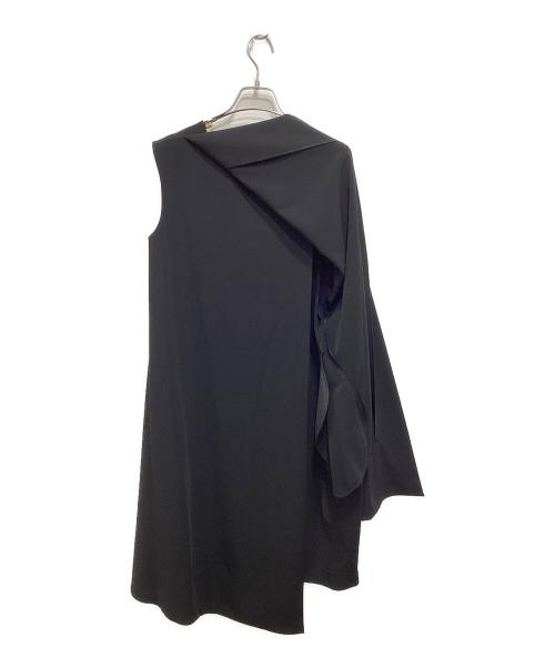 ENFOLD（エンフォルド）ENFOLD (エンフォルド) アシンメトリー ワンピース ブラック サイズ:36の古着・服飾アイテム