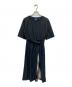 BLUE LABEL CRESTBRIDGE（ブルーレーベルクレストブリッジ）の古着「ユーティリティージャージー ラップスカートデザインワンピース」｜ブラック