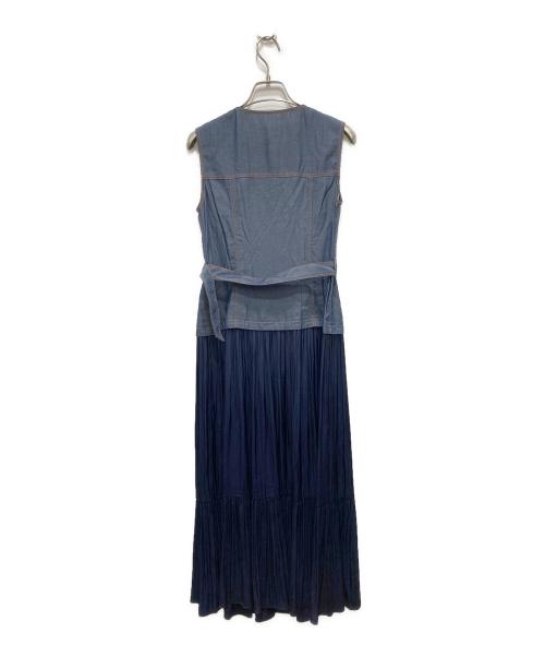 Diagram（ダイアグラム）Diagram (ダイアグラム) ノースリーブ切替ワンピース ブルー サイズ:FREEの古着・服飾アイテム