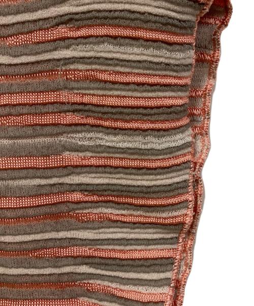 EMPORIO ARMANI（エンポリオアルマーニ）EMPORIO ARMANI (エンポリオアルマーニ) 半袖ワンピース グレー×ピンク サイズ:SIZE 38の古着・服飾アイテム