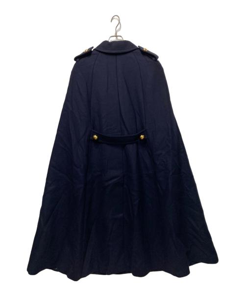 MIU MIU（ミュウミュウ）MIU MIU (ミュウミュウ) ロングスリーブバージンウールケープ ネイビー サイズ:36Sの古着・服飾アイテム