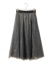 GRACE CLASS（グレースクラス）の古着「千鳥グリッターチュールスカート」｜ブラック