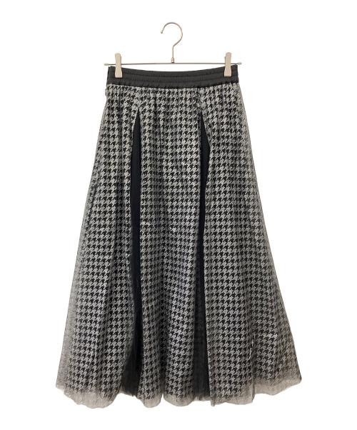 GRACE CLASS（グレースクラス）GRACE CLASS (グレースクラス) 千鳥グリッターチュールスカート ブラック サイズ:36の古着・服飾アイテム