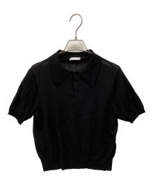 EVERYDAY I LIKE.（エヴリデイ アイ ライク）の古着「Cotton Poloshirt ニット」｜ブラック