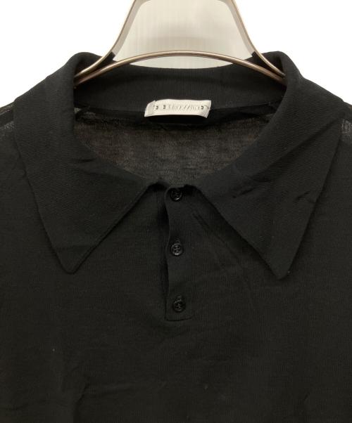 EVERYDAY I LIKE.（エヴリデイ アイ ライク）EVERYDAY I LIKE. (エヴリデイ アイ ライク) Cotton Poloshirt ニット ブラック サイズ:Fの古着・服飾アイテム