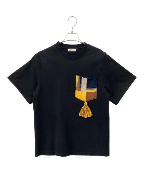 JIL SANDER（ジルサンダー）JIL SANDER (ジルサンダー) タッセルポケットTシャツ ブラック サイズ:S　　の古着・服飾アイテム