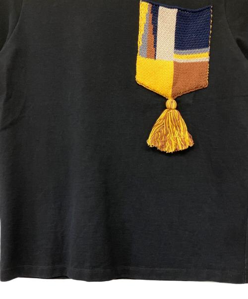 JIL SANDER（ジルサンダー）JIL SANDER (ジルサンダー) タッセルポケットTシャツ ブラック サイズ:S　　の古着・服飾アイテム