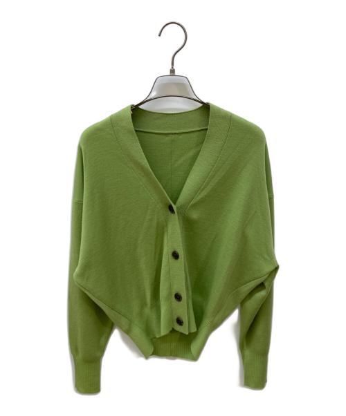 MICA&DEAL（マイカアンドディール）MICA&DEAL (マイカアンドディール) ウォッシャブルショートカーディガン 黄緑 サイズ:FREEの古着・服飾アイテム