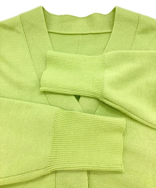 MICA&DEAL（マイカアンドディール）MICA&DEAL (マイカアンドディール) ウォッシャブルショートカーディガン 黄緑 サイズ:FREEの古着・服飾アイテム