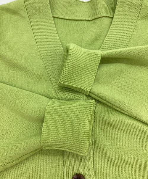 MICA&DEAL（マイカアンドディール）MICA&DEAL (マイカアンドディール) ウォッシャブルショートカーディガン 黄緑 サイズ:FREEの古着・服飾アイテム