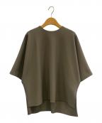 ADOREアドーア）の古着「ダブルジョーゼットブラウス」｜カーキ
