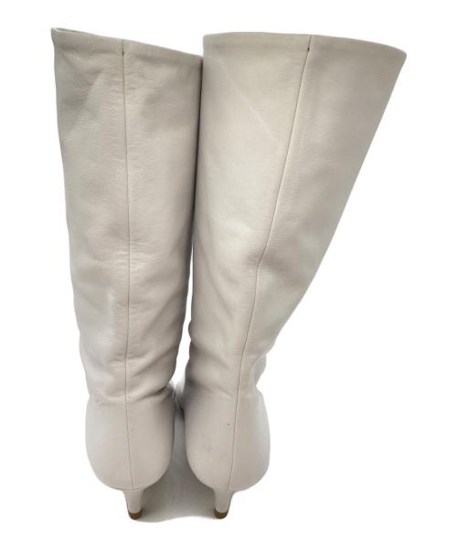 DIANA（ダイアナ）DIANA (ダイアナ) カーフミドルブーツ ホワイト サイズ:23 1/2の古着・服飾アイテム